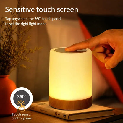Touch Bedside Table Lamp RGB USB Rechargeable Night Light NightStand Desk Lamp Bedroom Decoration Kids Gift Dining Table Light  - Touch, Glow, Relax — The Bedside Lamp That Transforms Every Moment into Calm