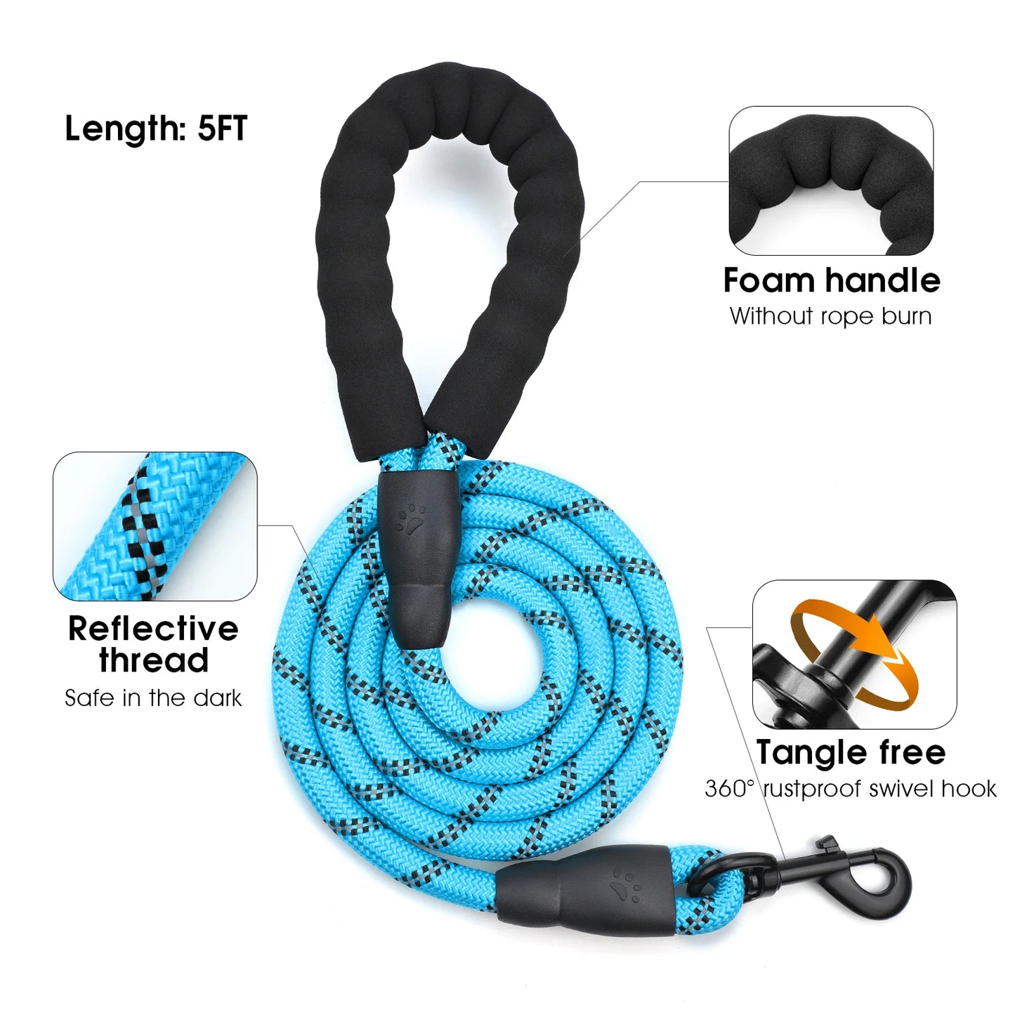 Dog Harness and Leash Combo, Escape Proof No Pull Vest Harness, with 5 Feet Leash, Reflective Adjustable Soft Padded Pet Harness - Walks Made Worry-Free — The Harness That Keeps Your Best Friend Safe, Happy, and Close.