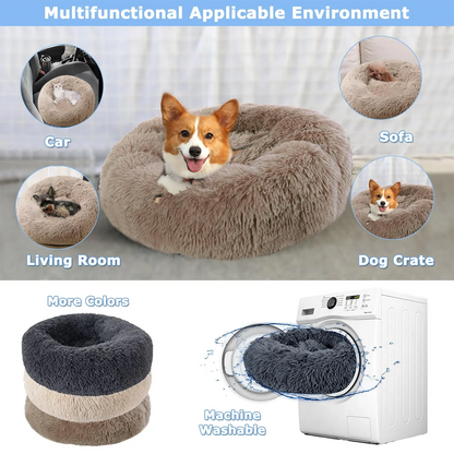 Super Soft Pet  Bed Plush Full Size Washable Calm Bed Donut Bed Comfortable Sleeping Artifact Suitable For Winter - Give Your pet  the Sleep They Deserve — The Bed That Feels Like a Warm Hug
