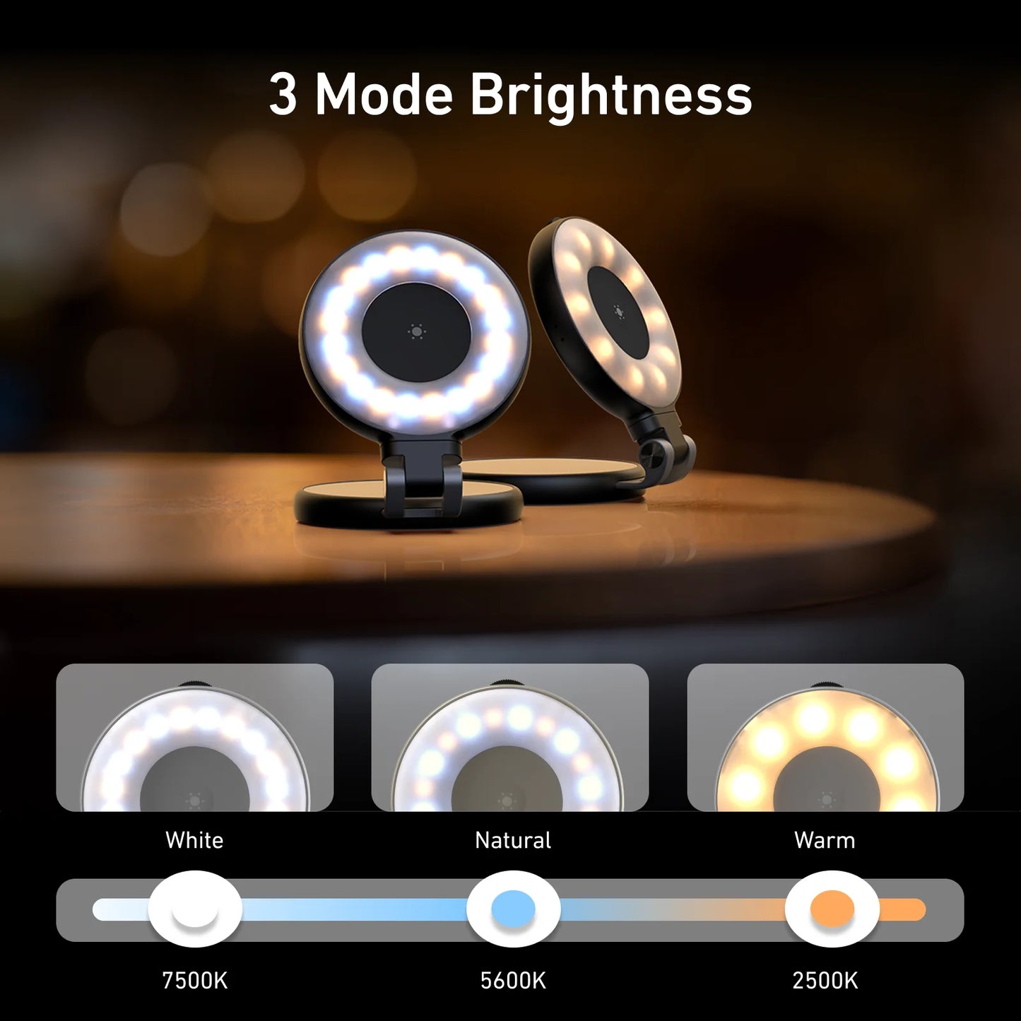 TELESIN Smartphone Magnetic Fill Light Mini Selfie Light 3 Modes Adjustable Brightness for Iphone XIAOMI HUAWEI SAMSUNG Phone -
Glow Anytime, Anywhere — Capture Your Best Self with Magnetic Lighting Magic