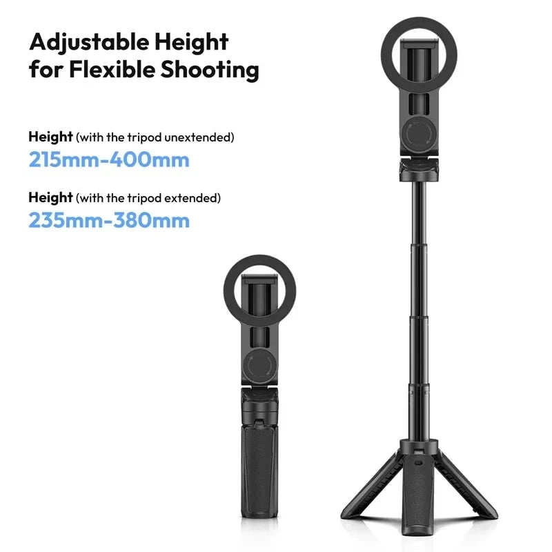 Magnetic Phone Tripod with Wireless Grip