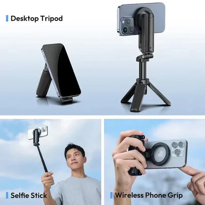Magnetic Phone Tripod with Wireless Grip