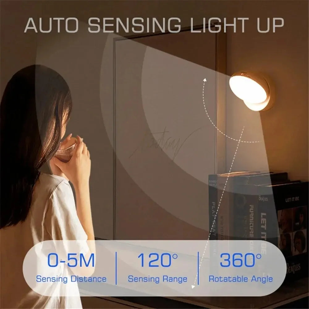 LED Motion Sensor Night Light USB Rechargeable