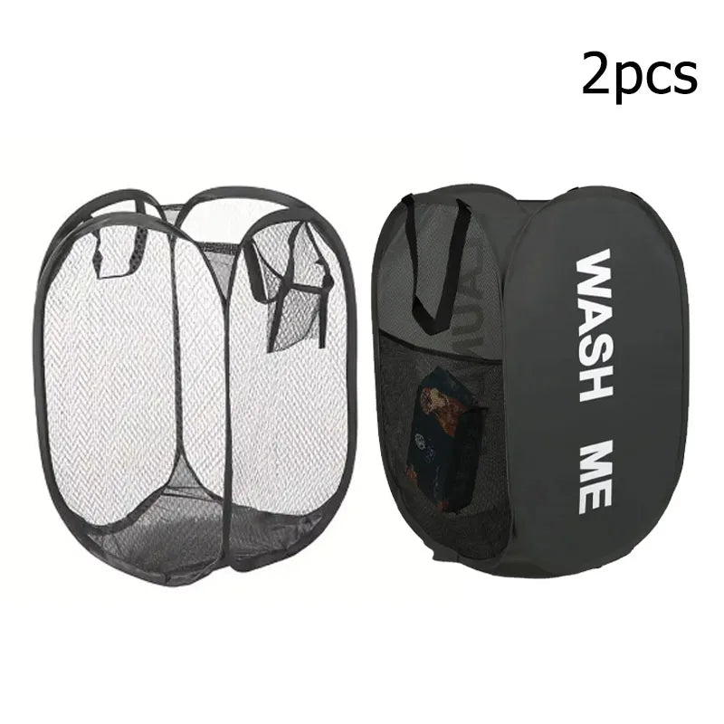 Mesh Pop-up Laundry Basket, , Large Capacity Storage  - Finally, a Foldable Laundry Basket That Saves Space and Stress.
