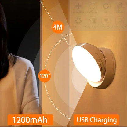 LED Motion Sensor Night Light USB Rechargeable