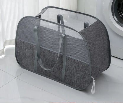 Mesh Pop-up Laundry Basket, , Large Capacity Storage  - Finally, a Foldable Laundry Basket That Saves Space and Stress.
