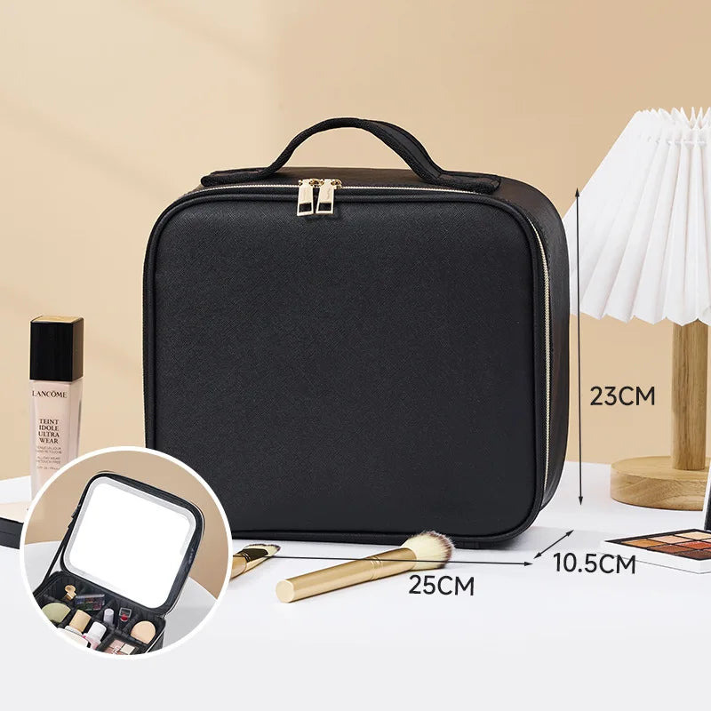 Smart LED Cosmetic Case With Mirror Travel Makeup Bag Large Capacity Female Beautician Skincare Product
Perfect Lighting, Perfect Organisation — Your All-In-One Beauty Case for Travelling in Style
